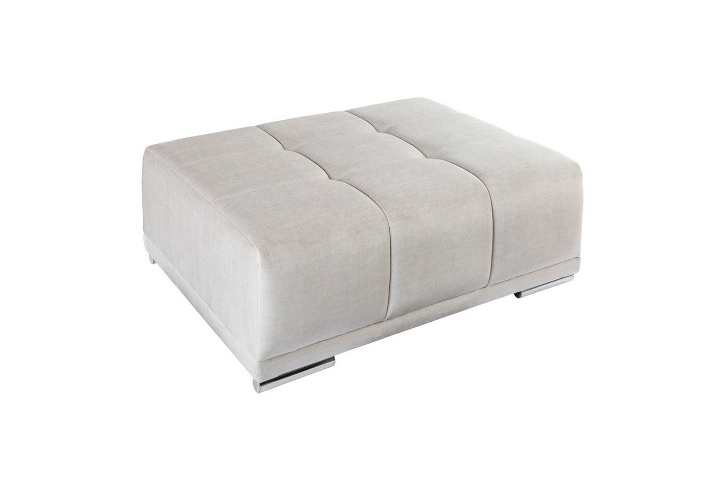 riess-ambiente Fußhocker ELEGANCIA 112cm champagner beige (Einzelartikel, 1 St), Wohnzimmer · Samt · mit Ziersteppung · Modern Design von riess-ambiente