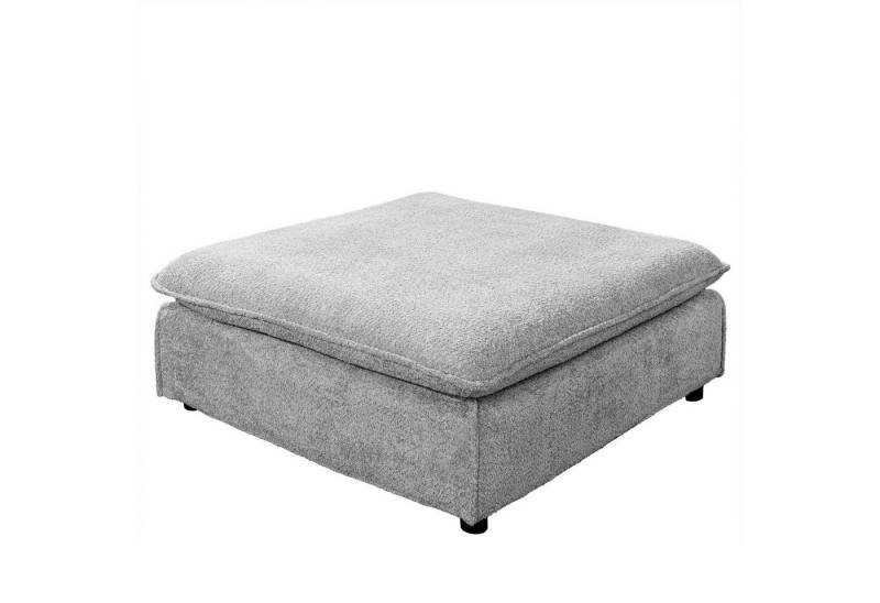 riess-ambiente Fußhocker HEAVEN 100cm grau · Hussensofa inkl. Kissen und abnehmbaren Bezug (Einzelartikel, 1 St), Wohnzimmer-Hocker · Bouclé-Bezug · Federkern-Polsterung · Landhausstil von riess-ambiente