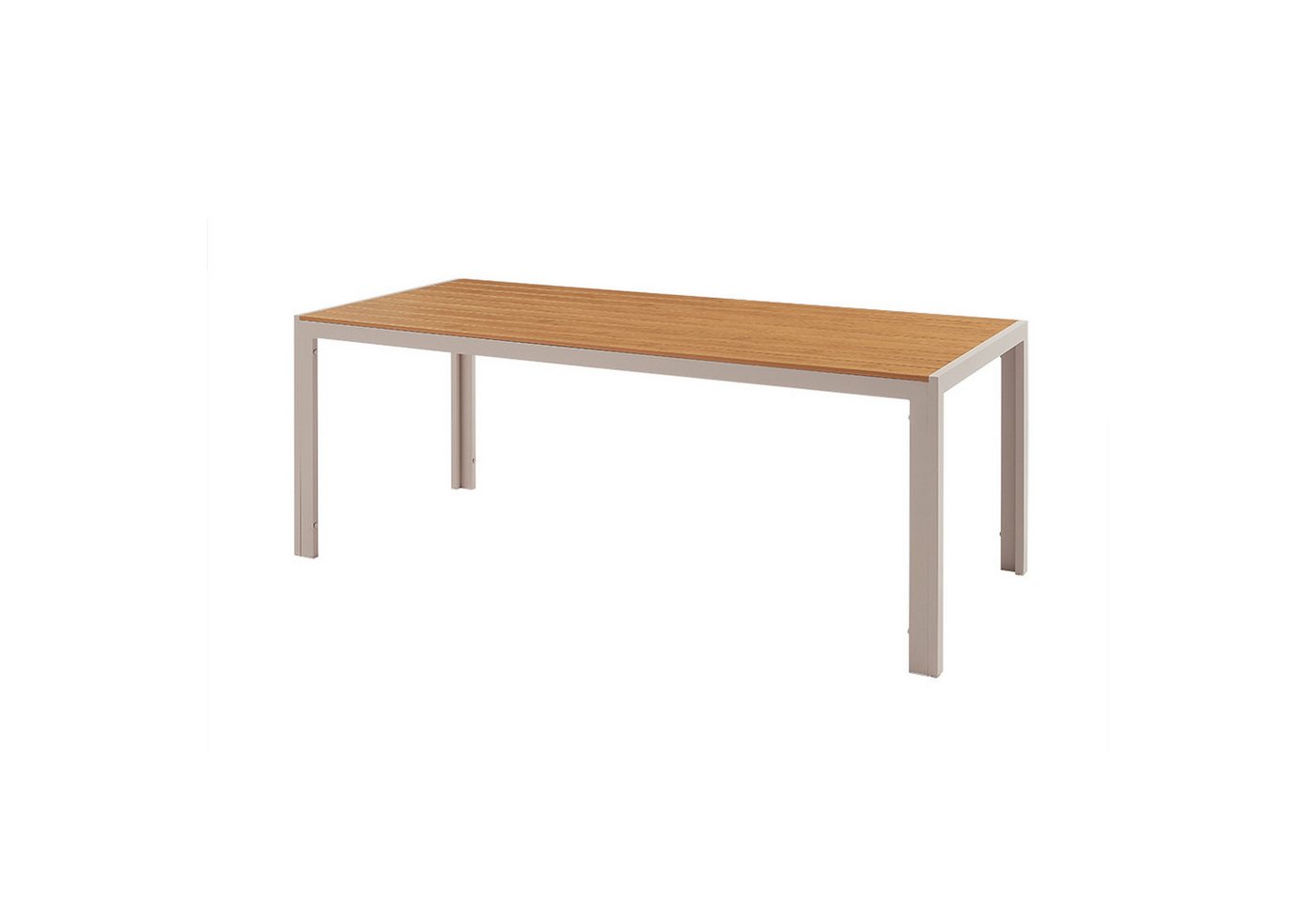 riess-ambiente Gartentisch DESIGNO 205cm natur / greige (Einzelartikel, 1-St), wetterfest · Aluminium · Outdoor · Terrasse · bis 8 Personen · Design von riess-ambiente