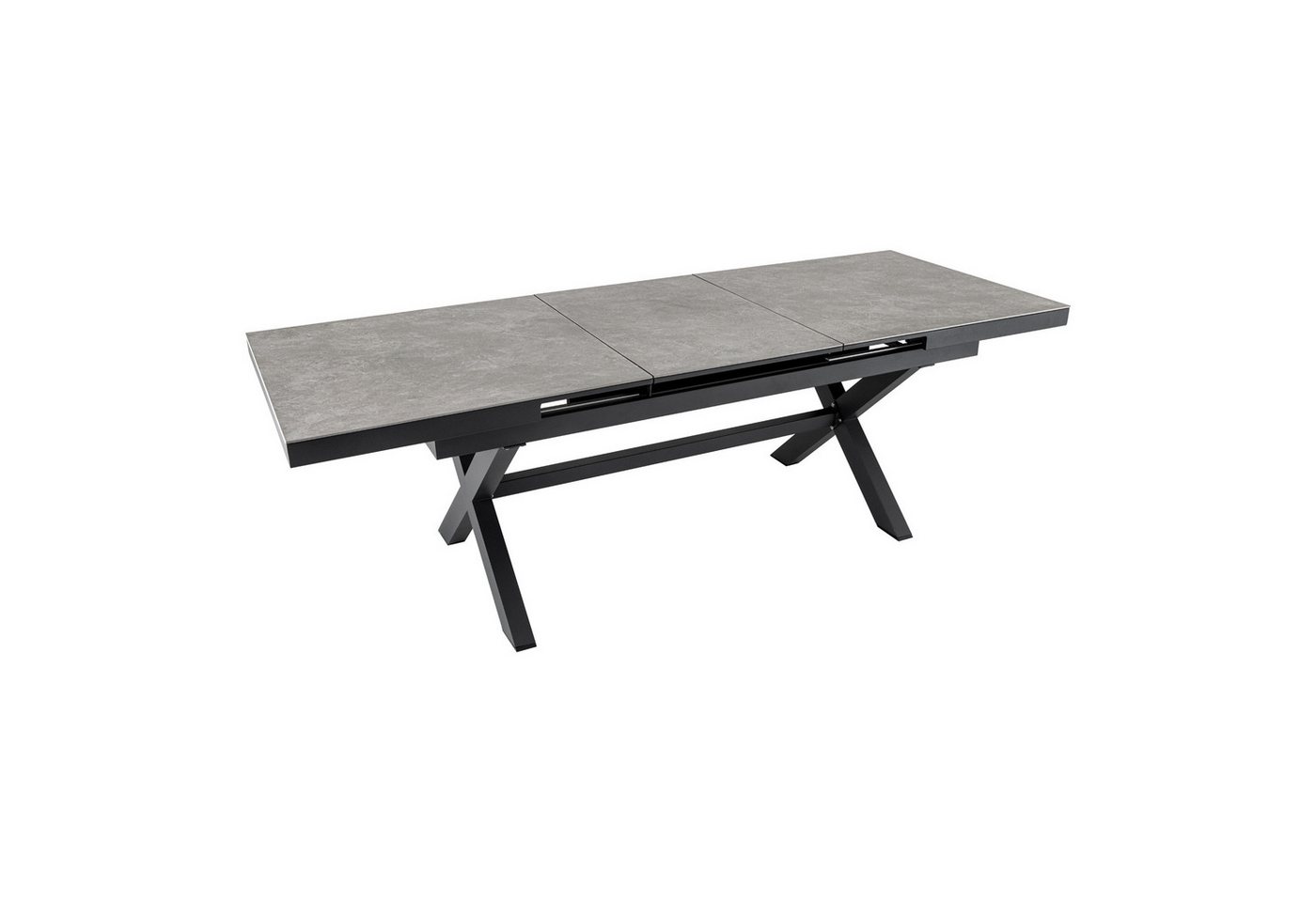 riess-ambiente Gartentisch EMPIRE 180-240cm hellgrau / anthrazit (Einzelartikel, 1-St), Outdoor · Keramik · Aluminium · ausziehbar · Terrasse · Modern Design von riess-ambiente