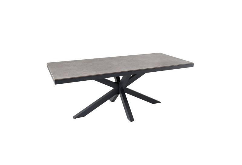 riess-ambiente Gartentisch GALAXIE 160cm hellgrau / anthrazit (Einzelartikel, 1-St), Outdoor · Keramik · Aluminium · Terrasse · wetterfest · Modern Design von riess-ambiente