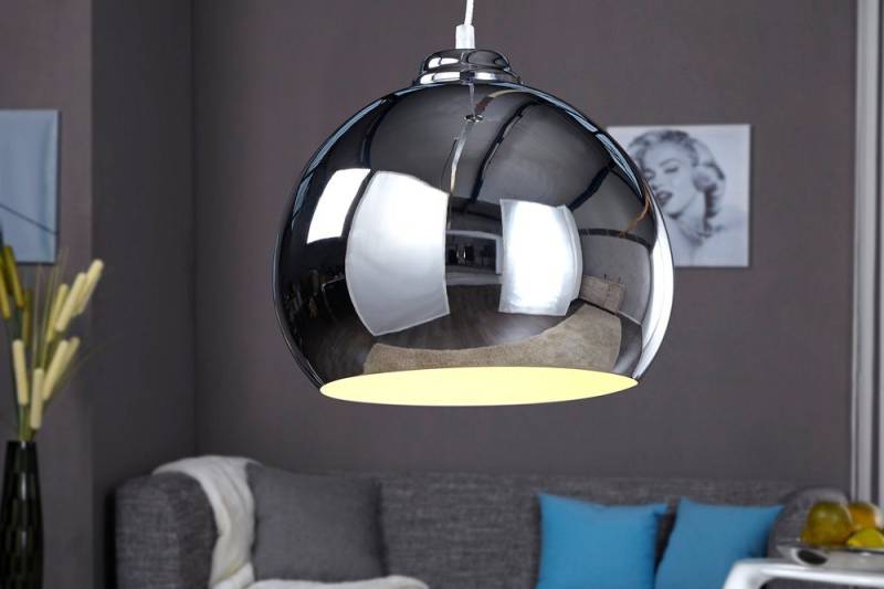 riess-ambiente Hängeleuchte CHROMAGON 30cm silber, ohne Leuchtmittel, Wohnzimmer · Metall · Esszimmer · Pendel · Modern von riess-ambiente