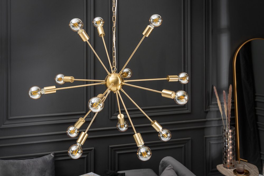 riess-ambiente Hängeleuchte SPUTNIK 87cm gold, ohne Leuchtmittel, Wohnzimmer · Metall · Esszimmer · Pendel · Modern von riess-ambiente