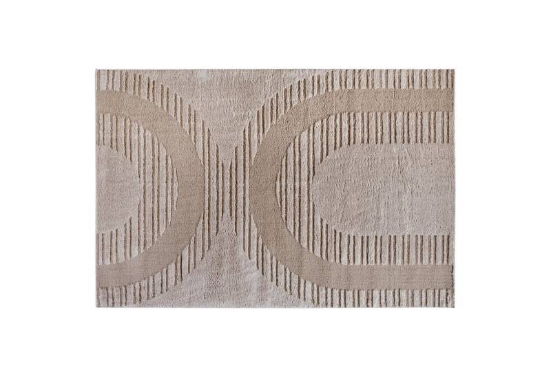 riess-ambiente Hochflor-Teppich ELLE DECORATION 235x160cm beige · geometrisches Muster, rechteckig, Höhe: 20 mm, Schlafzimmer · flauschig · Wohnzimmer · Hoch-Tief-Effekt · Design von riess-ambiente