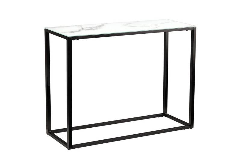 riess-ambiente Konsolentisch BOUTIQUE 110cm weiß / schwarz (Einzelartikel, 1-St), Flur · Kristallglas · Metall · eckig · Marmor-Dekor · Barock von riess-ambiente