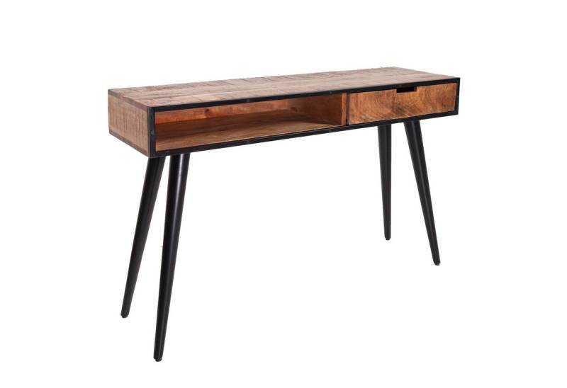 riess-ambiente Konsolentisch INDUSTRIAL 120cm natur, Massivholz · mit Schublade · Industrial Design · Mangoholz von riess-ambiente