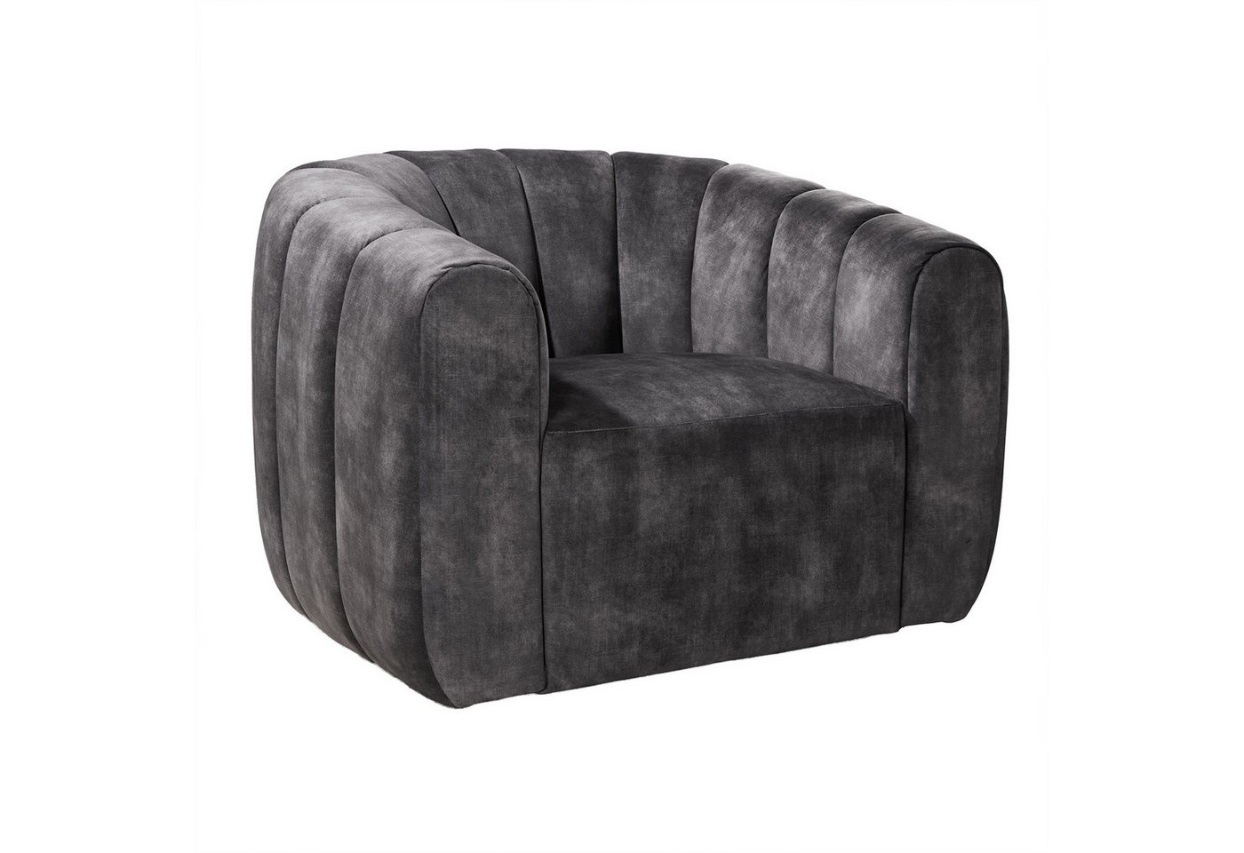 riess-ambiente Loungesessel BABYLON 360° dunkelgrau (Einzelartikel, 1-St), Wohnzimmer · Samt · 360° drehbar · Cocktailsessel · Modern Design von riess-ambiente