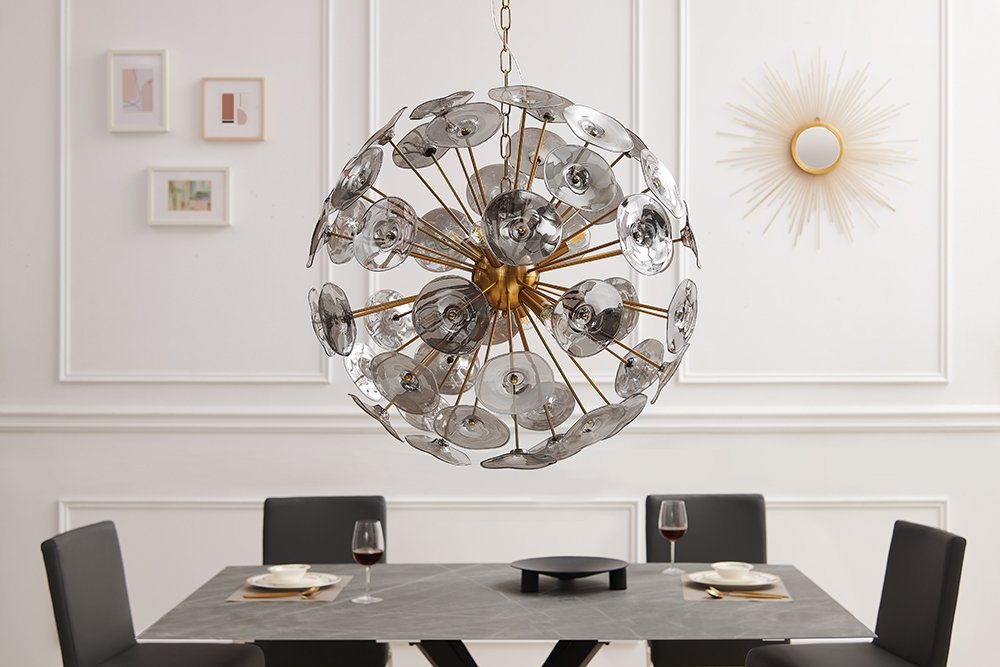 riess-ambiente Pendelleuchte INFINITY HOME 65cm transparent / gold, keine besonderen Funktionen, ohne Leuchtmittel, Wohnzimmer · Metall · Glas · Kugel · Modern · Esszimmer von riess-ambiente