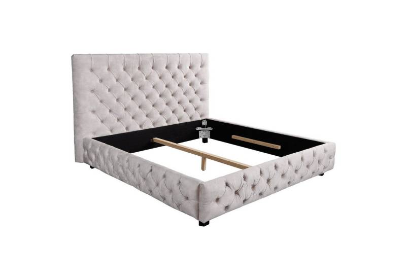 riess-ambiente Polsterbett PARIS 160x200cm champagner (Einzelartikel, 1-tlg), Schlafzimmer · Samt · Holz · Queensize · Chesterfield Design von riess-ambiente