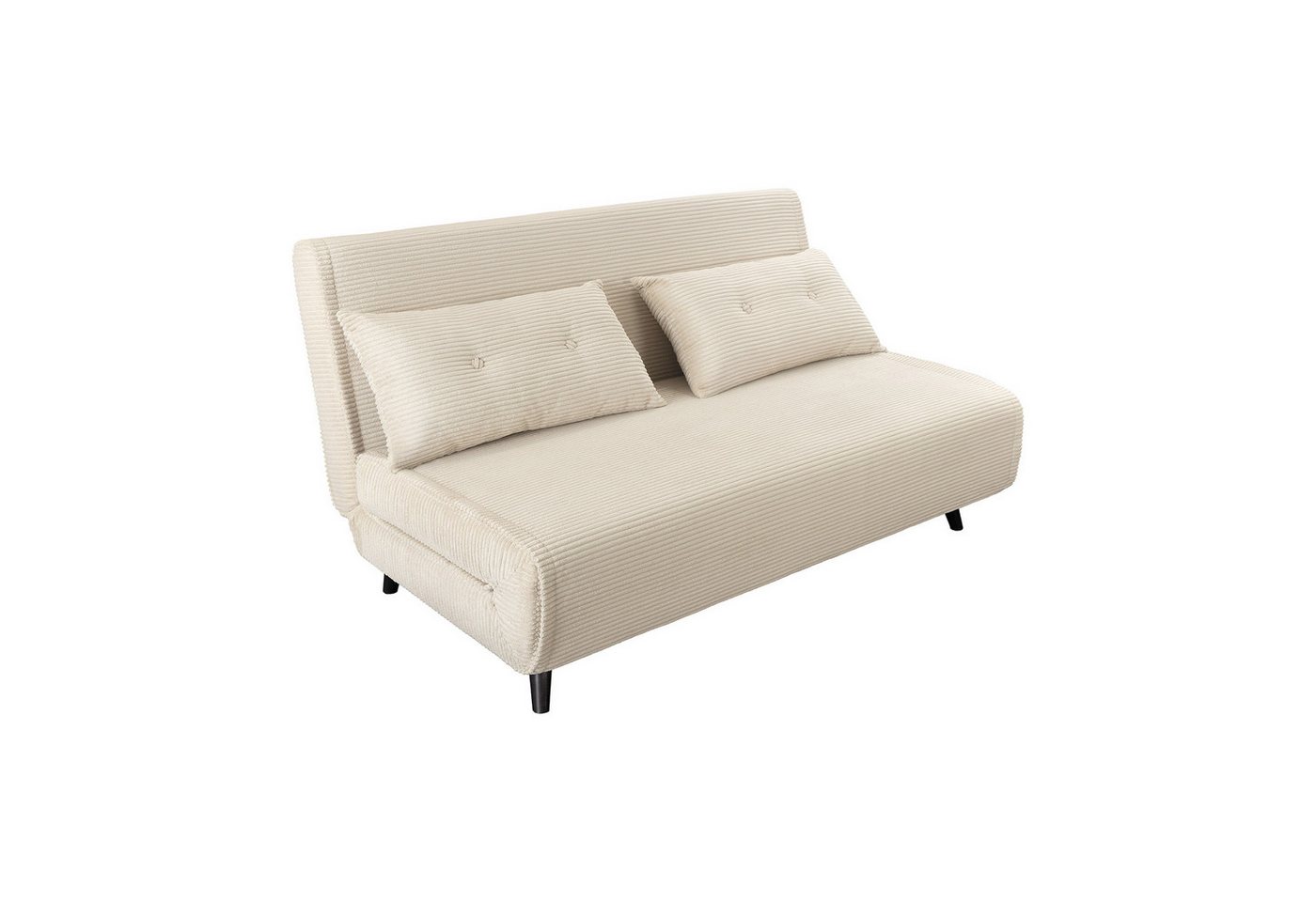 riess-ambiente Relaxsessel SMART MULTIFUNCTION 140cm beige - Cord, Bettfunktion, inkl. Kissen (Einzelartikel, 1-St), Ausziehbarer Schlafsessel - ideal für Arbeits-, Wohn- und Gästezimmer von riess-ambiente