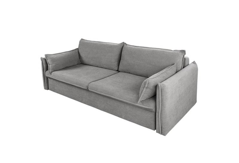 riess-ambiente Schlafsofa APARTMENT 215cm grau · 3-Sitzer-Couch mit Cord-Bezug inkl. Kissen, Einzelartikel 1 Teile, mit Bettfunktion für Wohn- oder Gästezimmer · verstellbare Rückenlehne von riess-ambiente