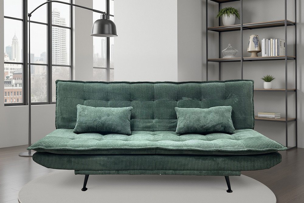 riess-ambiente Schlafsofa JAZZ 195cm grün – 3-Sitzer Sofa mit Bettfunktion, Cordbezug, modern, Einzelartikel 1 Teile, komfortable Ausziehcouch mit Polsterung – ideal fürs Gästezimmer riess-ambiente Schlafsofa JAZZ 195cm grün – 3-Sitzer Sofa mit Bettfunktion, Cordbezug, modern, Einzelartikel 1 Teile, komfortable Ausziehcouch mit Polsterung – ideal fürs Gästezimmer von riess-ambiente