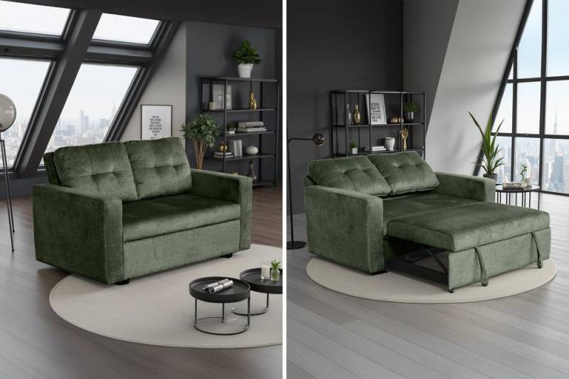 riess-ambiente Schlafsofa SMART 2-Sitzer moosgrün – Samt, ausziehbar, Nosagfederung, Einzelartikel 1 Teile, kompakte Ausziehcouch mit Polsterung – ideal für Gäste- oder Wohnraum riess-ambiente Schlafsofa SMART 2-Sitzer moosgrün – Samt, ausziehbar, Nosagfederung, Einzelartikel 1 Teile, kompakte Ausziehcouch mit Polsterung – ideal für Gäste- oder Wohnraum von riess-ambiente