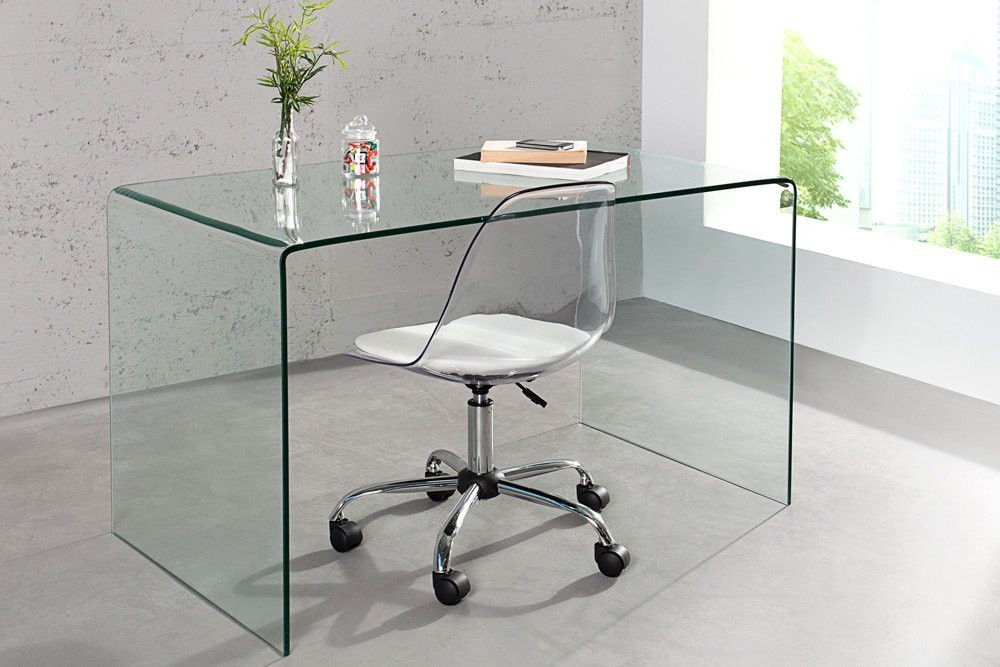 riess-ambiente Schreibtisch FANTOME 120cm transparent, Arbeitszimmer · Glas · Modern Design · Home Office von riess-ambiente
