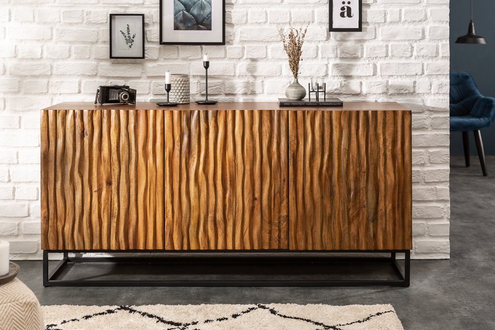 riess-ambiente Sideboard AMAZONAS 160cm natur, Massivholz · Anrichte · natürliche Front · Kommode · Wohnzimmer von riess-ambiente