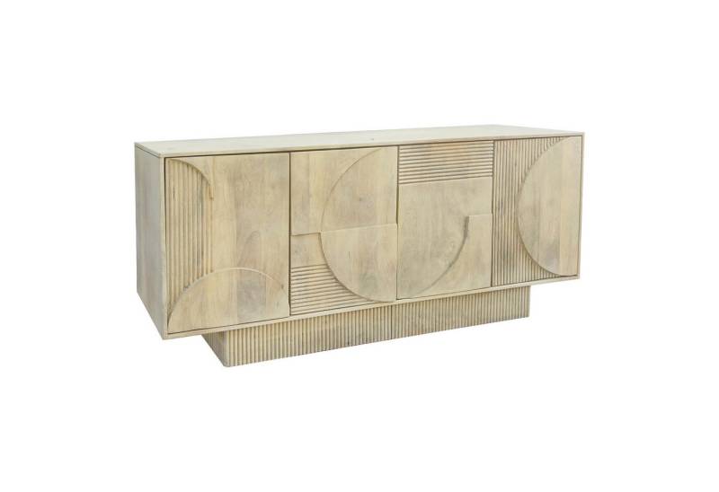 riess-ambiente Sideboard ART DECO 170 cm weiß – Mangoholz, massiv, handmade, Stauraum (Einzelartikel, 1 St), kunstvoll gefertigte Kommode mit 3D‑Front - ideal für Wohnzimmer & Co. von riess-ambiente