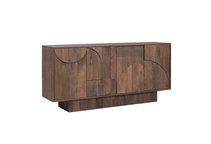 riess-ambiente Sideboard ART DECO 170cm braun smoked (Einzelartikel, 1 St), Massivholz · Kommode · 6 Fächer · 3D-Front · Wohnzimmer · Design von riess-ambiente