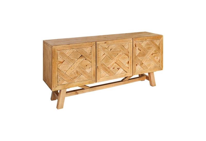 riess-ambiente Sideboard RIVIERA 155cm natur · Schrank aus recyceltem Massivholz in Bohlenoptik (Einzelartikel, 1 St), grifflose Kommode aus Pinienholz · 3 Türen & 4 Fächer · Wohnzimmer von riess-ambiente