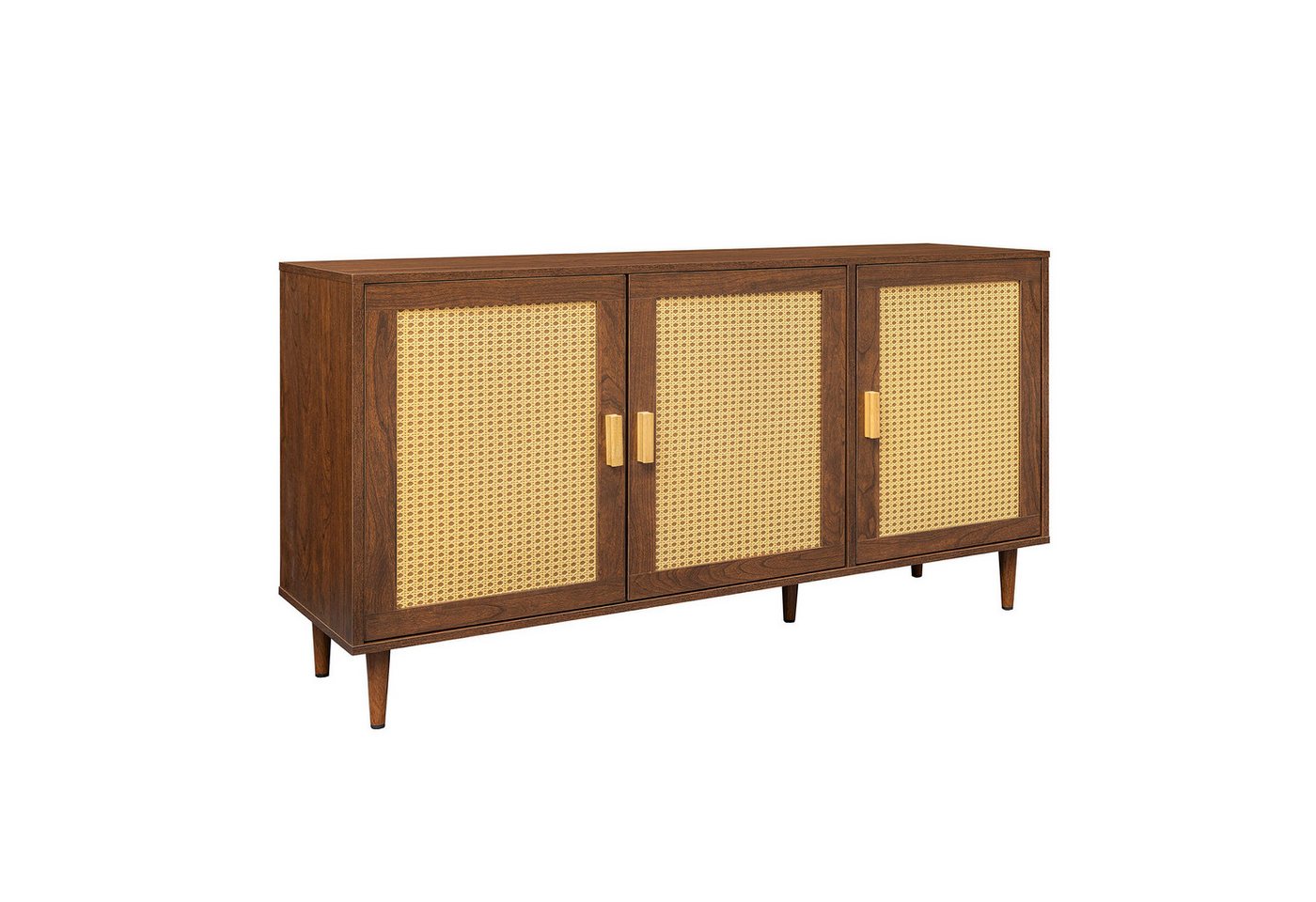 riess-ambiente Sideboard VIENNA 120cm braun · Retro-Kommode mit Wiener Geflecht und Stauraum (Einzelartikel, 1 St), 4 geschlossene Fächer · Wohnzimmer · Rattan · Natural Look · Design von riess-ambiente