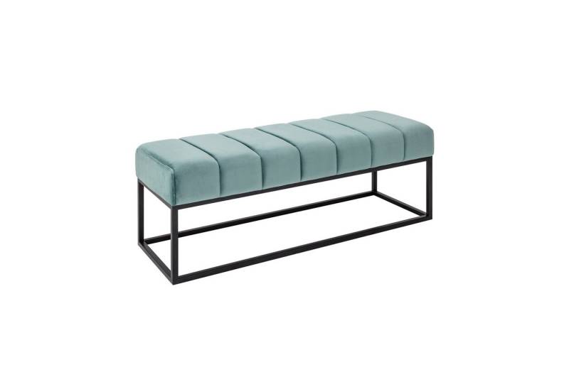 riess-ambiente Sitzbank PETIT BEAUTÉ 110cm mint / schwarz · Flurbank mit Samt-Bezug (Einzelartikel, 1-St), Wohnzimmer · Metall · Schlafzimmer · Sitzkomfort · Modern Design von riess-ambiente