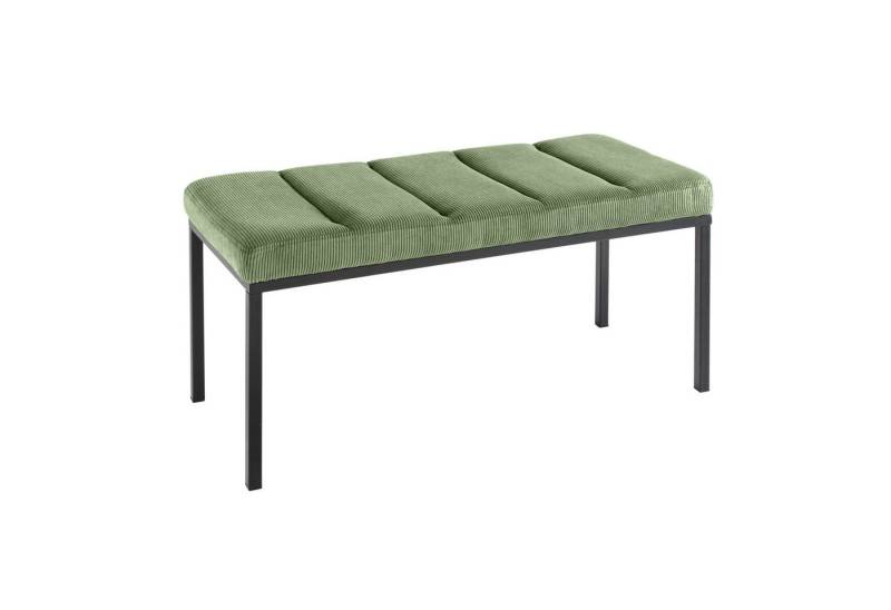 riess-ambiente Sitzbank PETIT BEAUTÉ 80cm grün / schwarz (Einzelartikel, 1-St), Wohnzimmer · Cord · Metall · Flur · Küche · Polster · Schlafzimmer von riess-ambiente