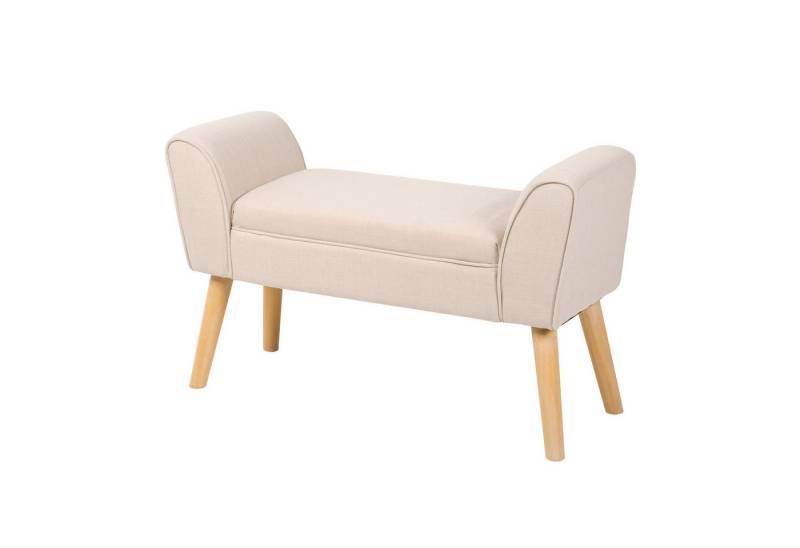 riess-ambiente Sitzbank SCARLETT 90cm beige (Einzelartikel, 1-St), Flur · Stoff · Holz · Schlafzimmer · Scandinavian Design von riess-ambiente