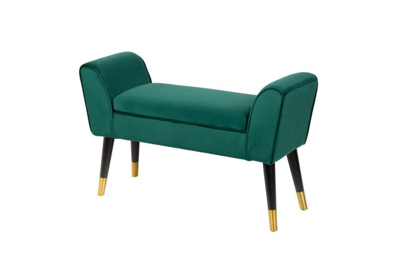 riess-ambiente Sitzbank SCARLETT 90cm smaragdgrün (Einzelartikel, 1-St), Flur · Samt · Metall · Schlafzimmer · Retro Design von riess-ambiente