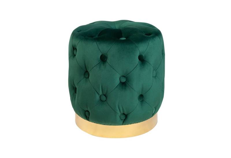 riess-ambiente Sitzhocker MODERN BAROCK 37cm dunkelgrün / gold, Hocker · Samt · Metall · Chesterfield-Design riess-ambiente Sitzhocker MODERN BAROCK 37cm dunkelgrün / gold, Hocker · Samt · Metall · Chesterfield-Design von riess-ambiente