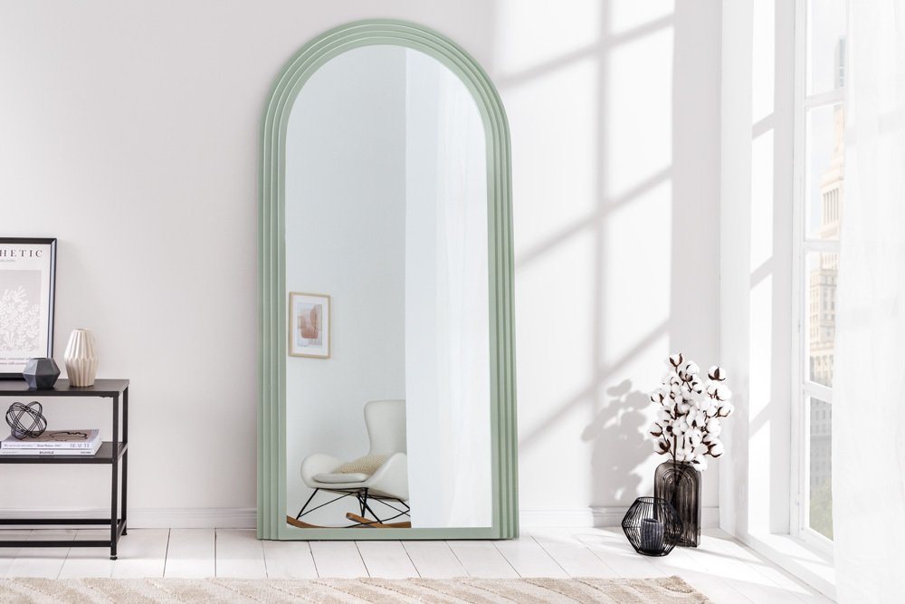 riess-ambiente Spiegel ART DECO 160cm salbeigrün (Einzelartikel, 1-St), Flur · Kunststoff · Rahmen · Rundbogen · Ganzkörper · Groß · Modern von riess-ambiente