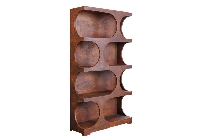riess-ambiente Standregal ART AMBIENTE 180cm kupfer · Raumteiler im Edelrost-Design, Einzelartikel 1-tlg., Wohnzimmer · Beton-Oberfläche · 4 Fächer · abstrakte Optik · Modern von riess-ambiente