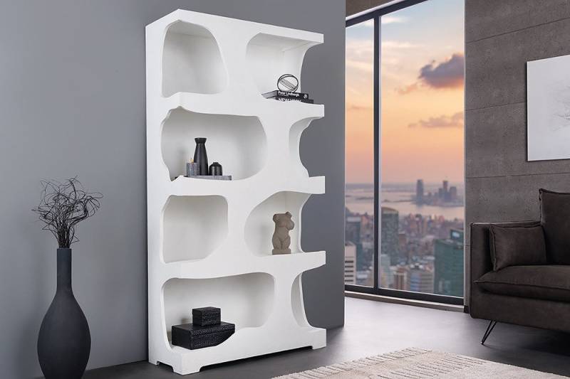 riess-ambiente Standregal ART AMBIENTE 180cm weiß · Raumteiler im Edelrost-Design, Einzelartikel 1-tlg., Wohnzimmer · Beton-Oberfläche · 4 Fächer · abstrakte Optik · Modern riess-ambiente Standregal ART AMBIENTE 180cm weiß · Raumteiler im Edelrost-Design, Einzelartikel 1-tlg., Wohnzimmer · Beton-Oberfläche · 4 Fächer · abstrakte Optik · Modern von riess-ambiente