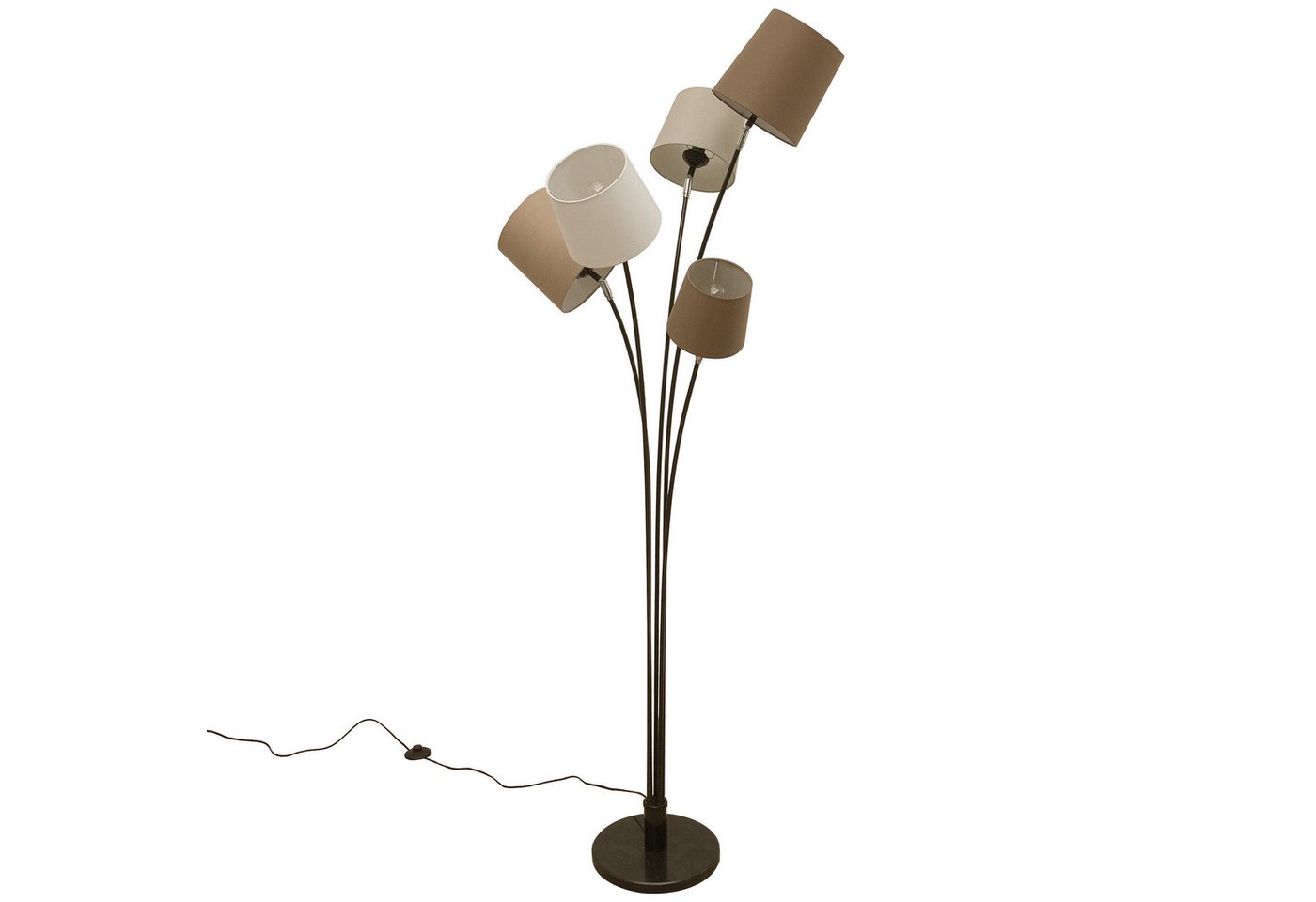 riess-ambiente Stehlampe LEVELS 176cm weiß / beige / braun, ohne Leuchtmittel, Wohnzimmer · Metall · Leinen · Marmor · Retro riess-ambiente Stehlampe LEVELS 176cm weiß / beige / braun, ohne Leuchtmittel, Wohnzimmer · Metall · Leinen · Marmor · Retro von riess-ambiente