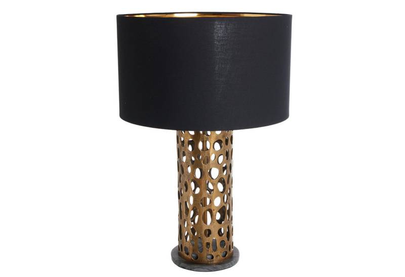 riess-ambiente Tischleuchte ABSTRACT LEAF kupfer antik / schwarz, Ein-/Ausschalter, ohne Leuchtmittel, Wohnzimmer · Stoff · Metall · Flur · Modern Design von riess-ambiente