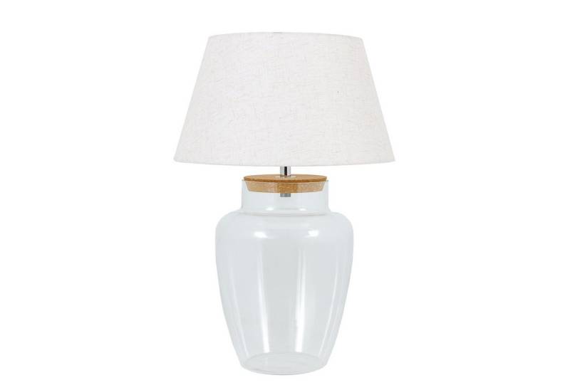 riess-ambiente Tischleuchte CLASSICO 75cm weiß / transparent · Tischlampe mit befüllbarem Glas-Fuß, Ein-/Ausschalter, ohne Leuchtmittel, Wohnzimmer · mit Leinenschirm · Dekoration · Landhausstil · Design von riess-ambiente