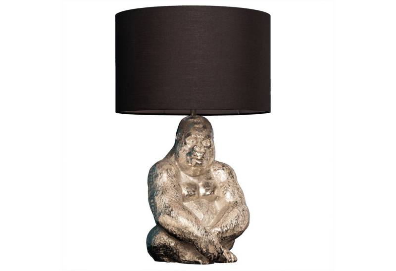 riess-ambiente Tischleuchte KONG 60cm silber / schwarz, Ein-/Ausschalter, ohne Leuchtmittel, Wohnzimmer · Metall · Stoff · Affe · Gorilla-Design · Deko · handmade riess-ambiente Tischleuchte KONG 60cm silber / schwarz, Ein-/Ausschalter, ohne Leuchtmittel, Wohnzimmer · Metall · Stoff · Affe · Gorilla-Design · Deko · handmade von riess-ambiente