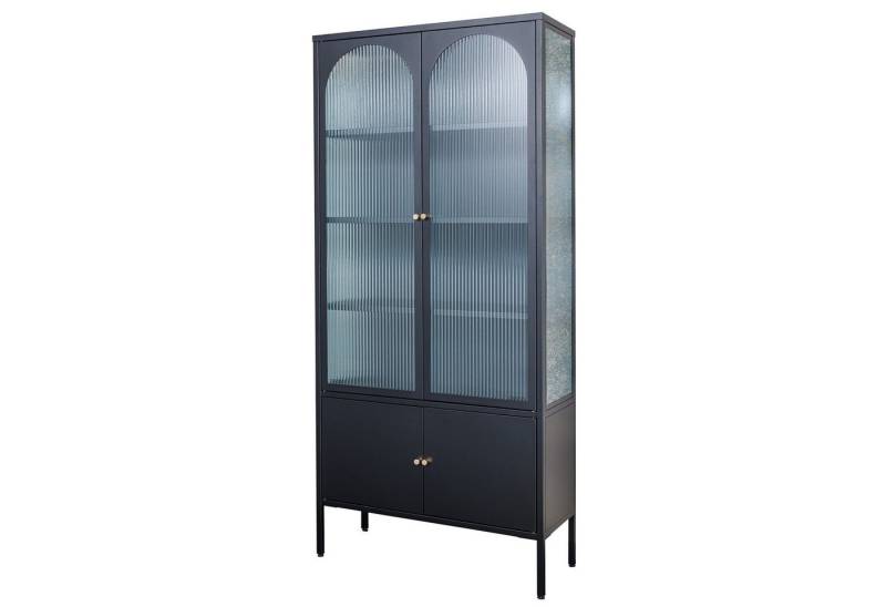 riess-ambiente Vitrine PARIS 180cm schwarz / gold (Einzelartikel, 1-St) Wohnzimmer · Metall · Glas · Stauraum · Küche · Modern Design von riess-ambiente