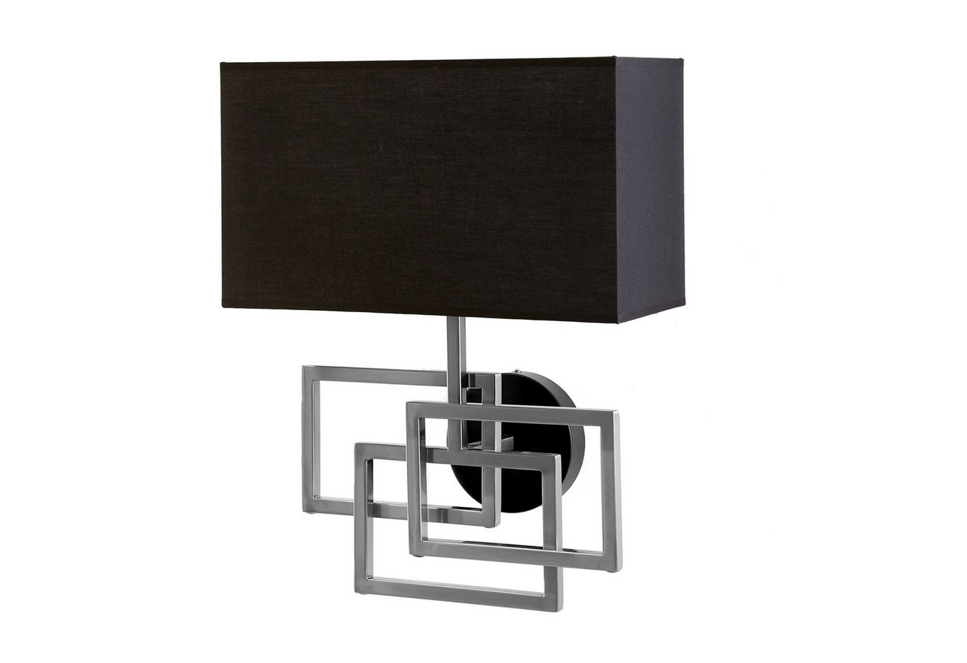 riess-ambiente Wandleuchte ATLANTIS 44cm schwarz / silber, ohne Leuchtmittel, Wohnzimmer · Stoff · Metall · innen · Modern Design von riess-ambiente