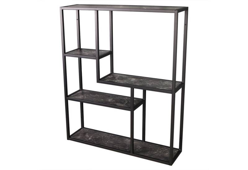 riess-ambiente Wandregal SLIM LINE 95cm graphit / schwarz, Einzelartikel 1-tlg., Wohnzimmer · Design · Metall · eckig · 5 Fächer · Industrial von riess-ambiente
