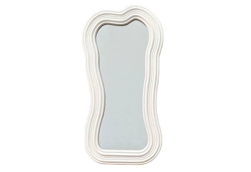 riess-ambiente Wandspiegel ALICE II 100cm weiß - Kunststoff, Ganzkörper, asymmetrisch, abstrakt (Einzelartikel, 1-St), Spiegel mit 3D-Design - ideal für Flur, Ankleide, Garderobe & Eingang von riess-ambiente