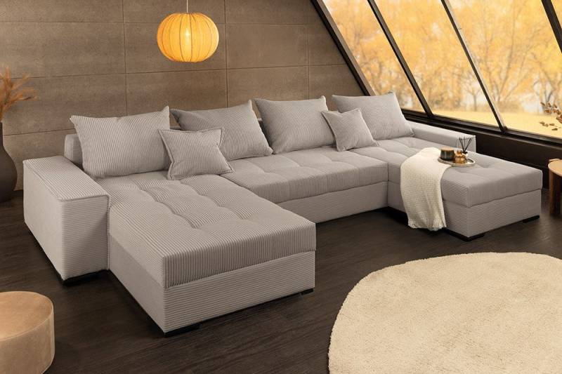 riess-ambiente Wohnlandschaft LODGE 315 cm greige – Cord, Couch mit Schlaffunktion & Bettkasten, Einzelartikel 1 Teile, komfortables XXL-Sofa mit Federkern – ideal fürs moderne Wohnzimmer riess-ambiente Wohnlandschaft LODGE 315 cm greige – Cord, Couch mit Schlaffunktion & Bettkasten, Einzelartikel 1 Teile, komfortables XXL-Sofa mit Federkern – ideal fürs moderne Wohnzimmer von riess-ambiente