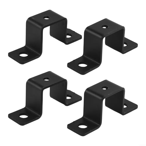 4 Stück quadratische Rohrschellen, U-förmige Verbindungsklammern, Zaunpfosten, Wandbefestigung, geeignet für Wasserrohre, Treppengeländer, Balkongeländer (2,5 x 2,5 cm) von rigyeg
