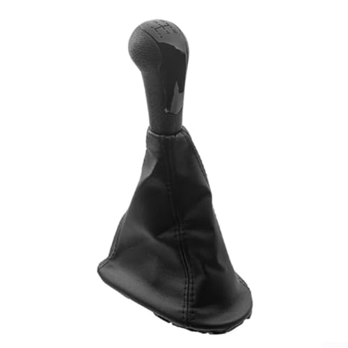 rigyeg 5-Gang-Schaltknauf mit Gamasche, kompatibel mit Chevrolet Spark M300 (2011–2015) – Schalthebel mit Gamaschenkofferraumabdeckung (schwarz, Schaltknauf mit Kofferraum) von rigyeg