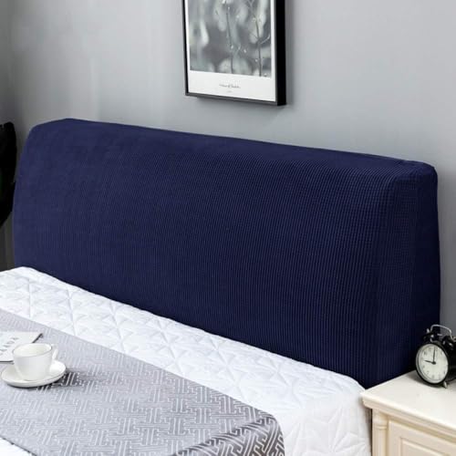 rigyeg Stretch-Kopfteilbezug, staubdichter Kopfteilschutz für Schlafzimmer-Dekor (Blau, 150 ~ 170 cm) von rigyeg