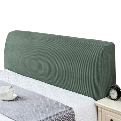 rigyeg Stretch-Kopfteilbezug, staubdichter Kopfteilschutz für Schlafzimmer-Dekor (Grün, 200 ~ 220 cm) von rigyeg