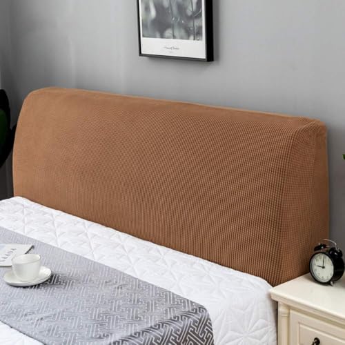 rigyeg Stretch-Kopfteilbezug, staubdichter Kopfteilschutz für Schlafzimmer-Dekor (Kaffee, 200 ~ 220 cm) von rigyeg