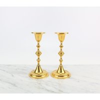 2 Er Set Vintage Kerzenständer Aus Metall Boho Wedding Tischdeko Kerzenleuchter Kerzenhalter Gold Mid Century Modern Brass Candle Holder 2 Er Set Vintage Kerzenständer Aus Metall Boho Wedding Tischdeko Kerzenleuchter Kerzenhalter Gold Mid Century Modern Brass Candle Holder von riijoo