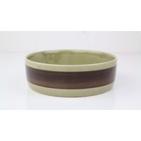 Melitta Helsinki Servierschüssel Salatschüssel Handbemalt Braun Vintage Top Mod Kitchen Made in Germany von riijoo