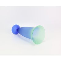 Montana 90 Er Jahre Glasvase in Blau Und Grün Postmodern Style Retro Vase Aus Sammlerglas Sammelglas von riijoo