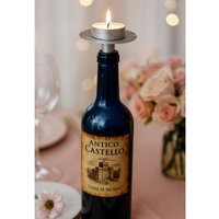 4 Stk Teelichthalter Für Flasche Kerzenhalter Flaschenhals Silber Farben Metall Stecker 4x6cm Flaschen Tischdeko Adventskranz Weinflasche von rilostore