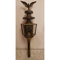 1 Alte Wandlampe Kutscherlampen Mit Adler, Kupfer Und Messingadler 77 cm Höhe 1 Alte Wandlampe Kutscherlampen Mit Adler, Kupfer Und Messingadler 77 cm Höhe von rippchensvintageshop